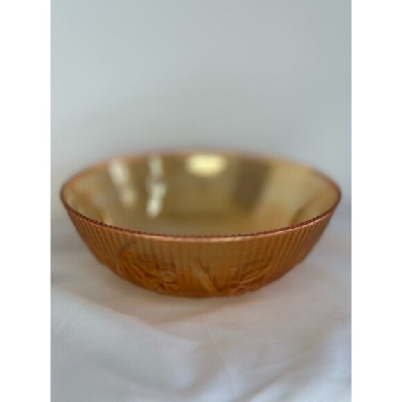 Carnival glass - Iris pattern - Marigold - 8'' - Picture 8 of 11